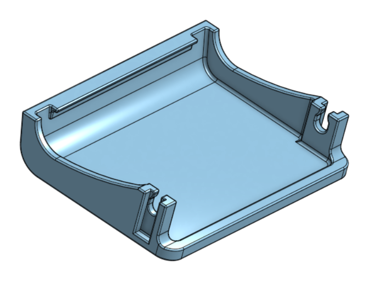 3DCAD Onshapeで作成した冷温庫留め具の3Dモデル(内側)
